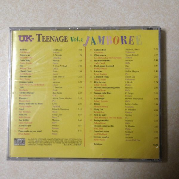 U.K. TEENAGE JAMBOREE VOL.2 -  BRAND NEW CD - Image 3