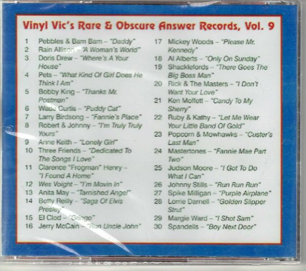 Vinyl Vic's Rare and Obscure Answer Records - Vol 9 - CD - Brand New! - Image 3
