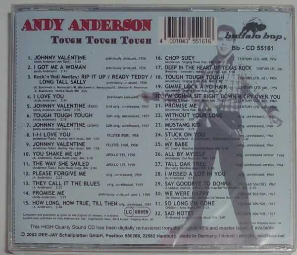 ANDY ANDERSON - TOUGH TOUGH TOUGH   CD     BRAND NEW - Image 3