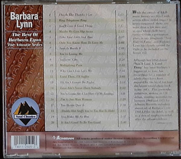 BARBARA LYNN - BEST OF BARBARA LYNN  music CD - Image 3