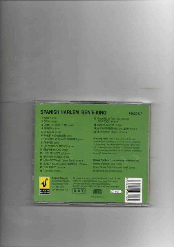 BEN E. KING - DEFINITIVE   ANTHOLOGY ONE- CD - Image 3