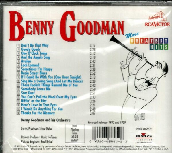 BENNY GOODMAN CD - More Greatest Hits - BRAND NEW - Image 3