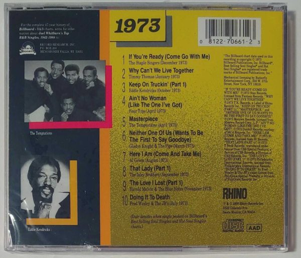 BILLBOARD TOP R&B HITS - 1973   CD     BRAND NEW - Image 3