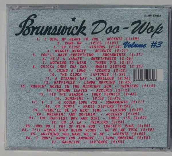 BRUNSWICK DOO WOP - VOL 3   CD  BRAND NEW - Image 3