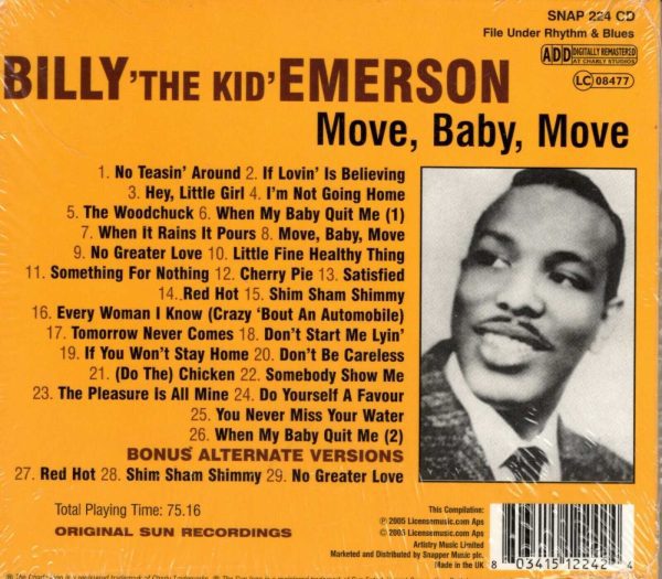 Billy "The Kid" Emerson - Move Baby Move - CD - Image 3