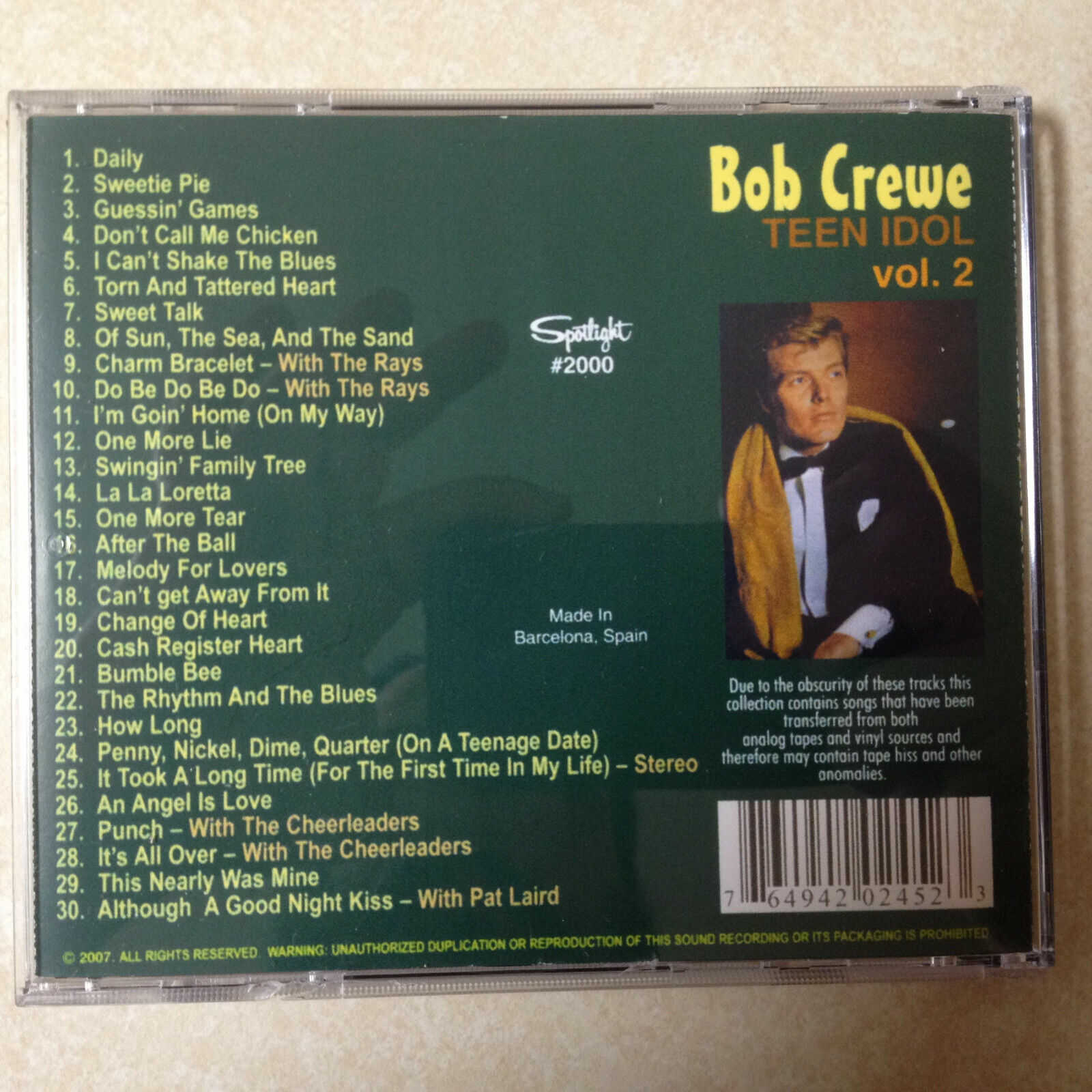Bob Crewe - Teen Idol Vol. 2 - Brand New - Audio CD - Image 3
