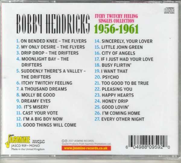 Bobby Hendricks - Itchy Twitchy Feeling: Singles Coll 1956-1961 - CD - Brand New - Image 3