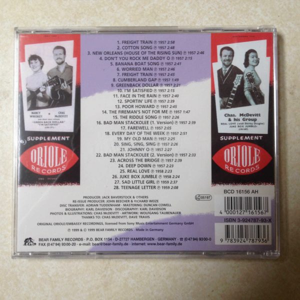 CHAS MCDEVITT SKIFFLE GROUP - FEATURING NANCY WHISKEY AUDIO CD - Image 3