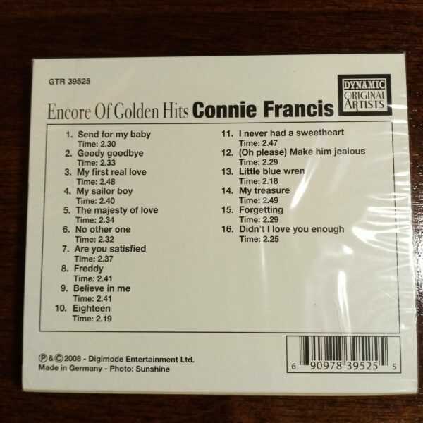 CONNIE FRANCIS - ENCORE OF GOLDEN HITS CD Compilation Album 16 Tracks NEW - Image 3