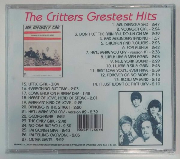 CRITTERS - GREATEST HITS   CD     BRAND NEW - Image 3