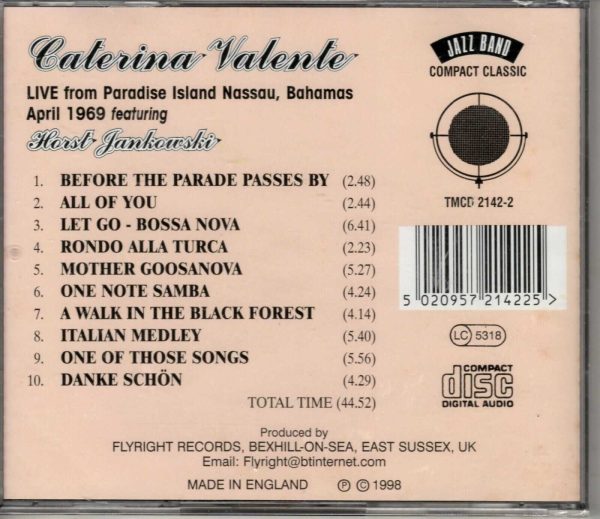 Caterina Valente - Live from Paradise Island Bahamas - CD - Image 3