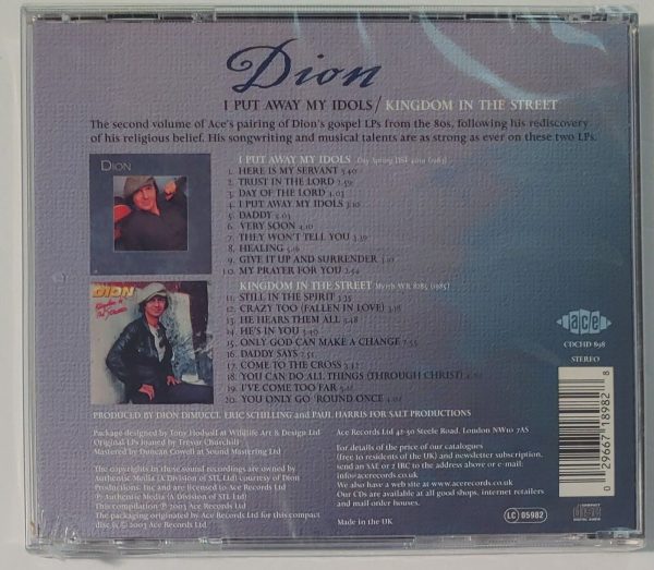 DION - I PUT AWAY MY IDOLS/KINGODM IN THE STREET  CD  BRAND NEW - Image 3