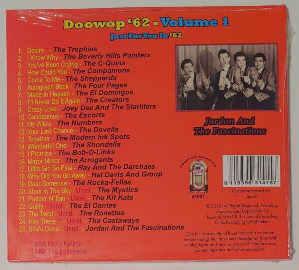 DOO WOP - 62 - VOL 1   CD BRAND NEW - Image 3