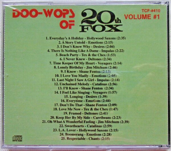 DOO-WOPS OF 20TH FOX - CD - Volume 1 - BRAND NEW - Image 3