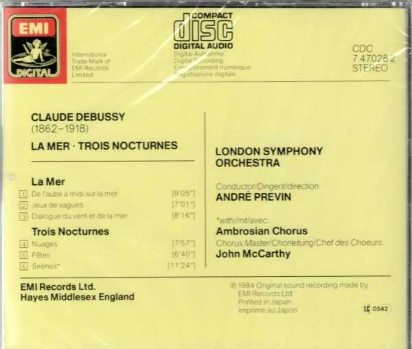 Debussy: La Mer: Nocturnes Previn -CD - Brand New! - Image 3