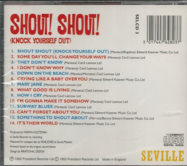 ERNIE MARESCA - Shout Shout - Knock Yourself Out - CD - BRAND NEW - Image 3