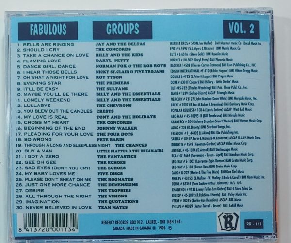 FABULOUS GROUPS - VOL 2  CD BRAND NEW - Image 3