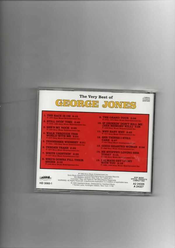 GEORGE JONES - THE VERY BEST OF CD COLLECTION ( 2 CDs) - Image 3
