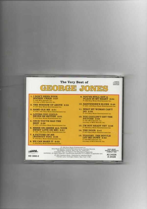 GEORGE JONES - THE VERY BEST OF CD COLLECTION ( 2 CDs) - Image 5