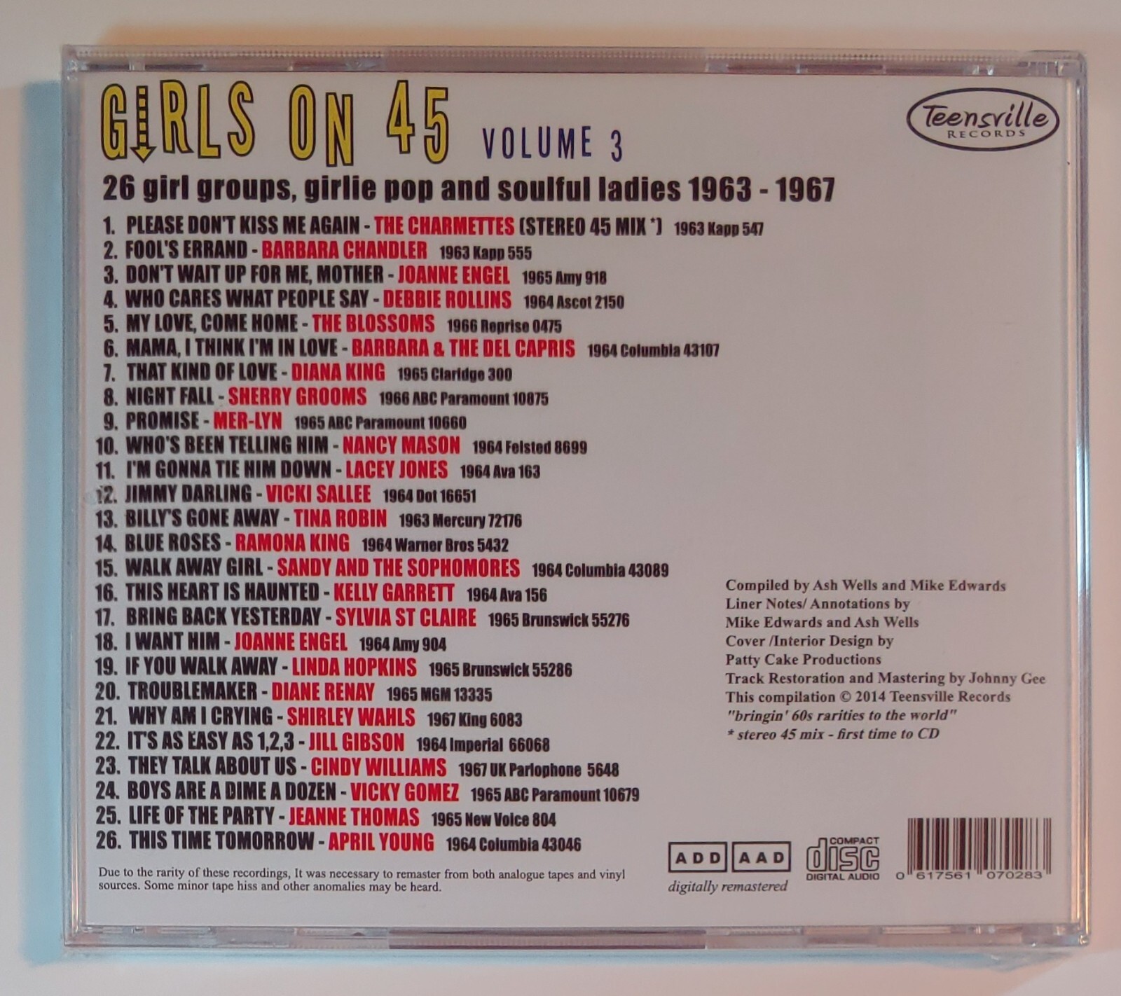GIRLS ON 45 - VOL 3   CD BRAND NEW - Image 3
