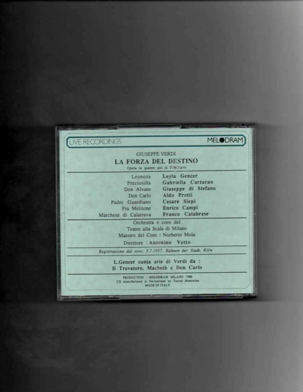 GIUSEPPE VERDI - LA FORZA DEL DESTINO-CD - Image 3