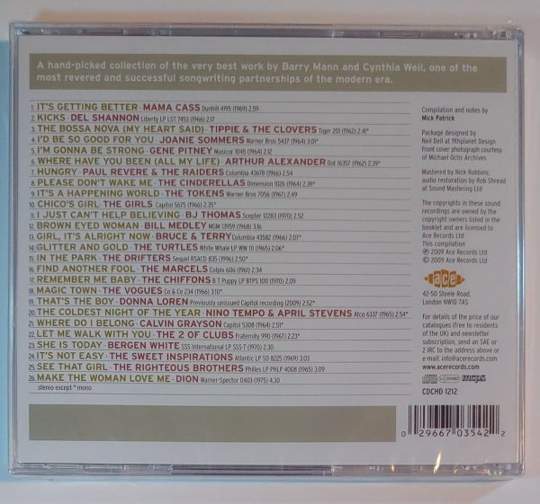 GLITTER AND GOLD - WORDS & MUSIC BY BARRY MANN & CYN WEIL   CD BRAND NEW - Image 3