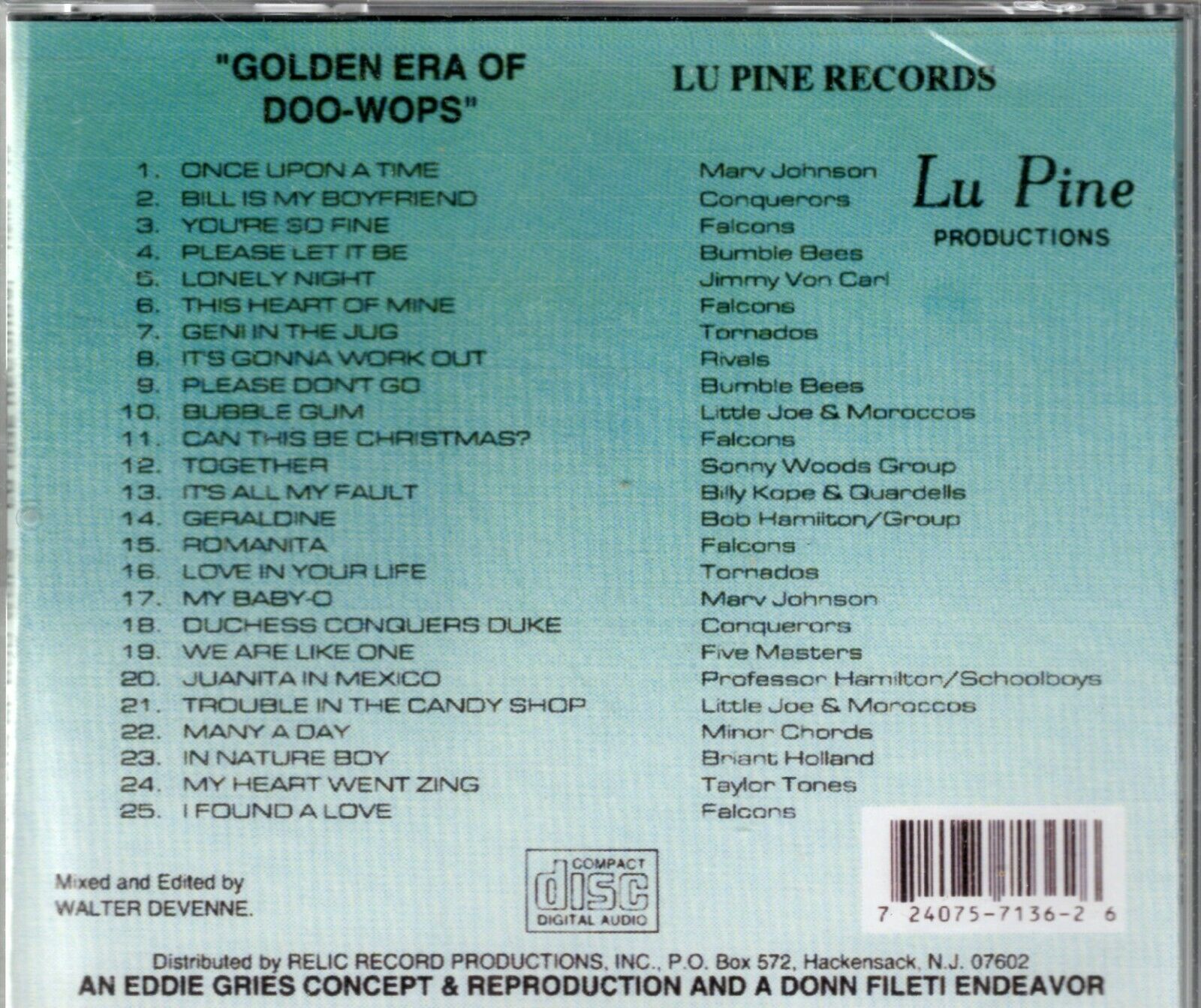 Golden Era Of Doowops - Lu Pine Productions - CD - Image 3