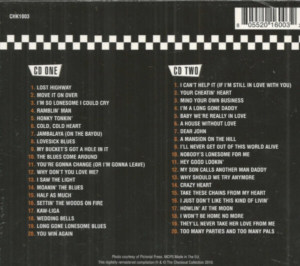 HANK WILLIAMS - 40 Original Recordings 2 Discs   Brand New - Image 3