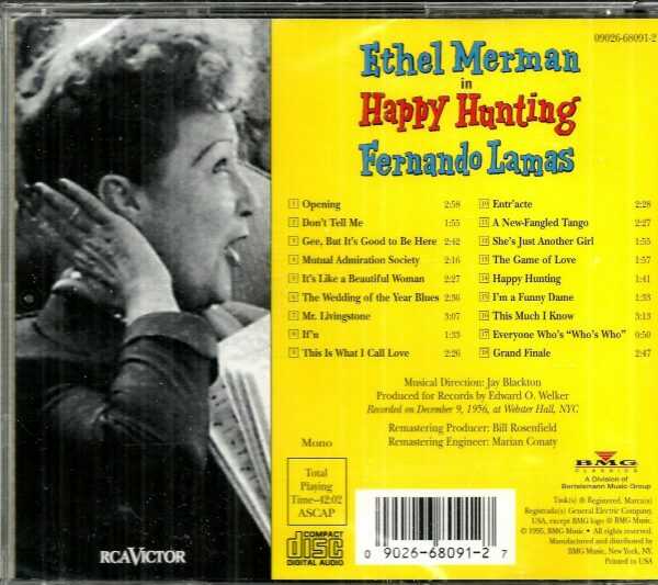 HAPPY HUNTING CD - ORIGINAL CAST RECORDING  Brand New   ETHEL MERMAN - Image 3