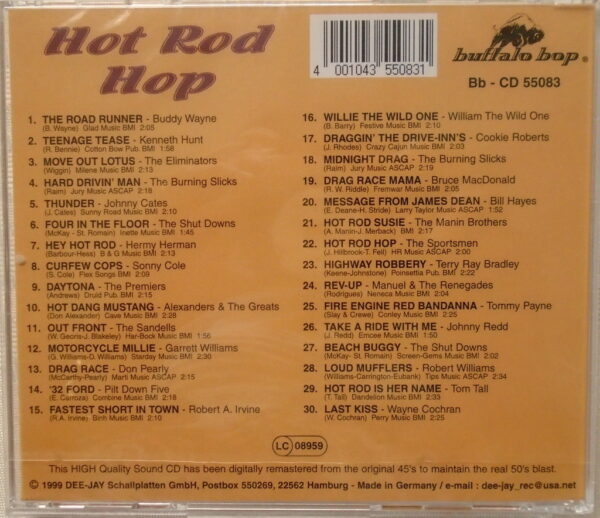 HOT ROD HOP - 30 Tracks - Various Artists - BRAND NEW -  CD - Image 3