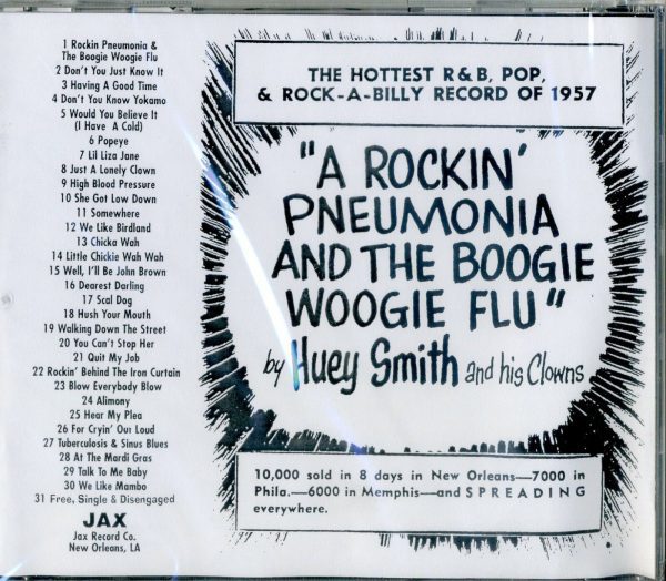 HUEY 'PIANO' SMITH & CLOWNS - ROCKIN PNEUMONIA & BOOGIE WOOG  - CD  - BRAND NEW - Image 3