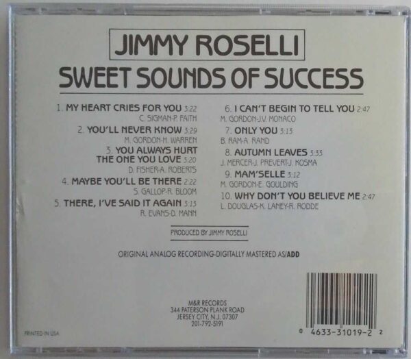 JIMMY ROSELLI - CD - Sweet Sounds of Success - LIKE NEW - Image 3