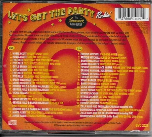 LET'S GET THE PARTY ROCKIN' CD THE BRUNSWICK 84000 SERIES - BRAND NEW - Image 3