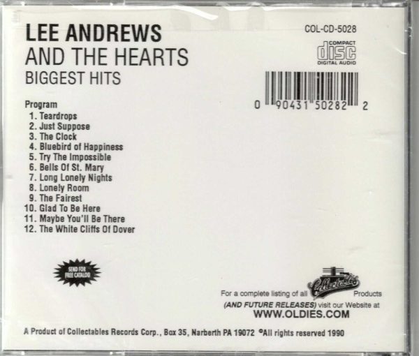 Lee Andrews & the Hearts - Biggest Hits - CD - Brand New - Image 3