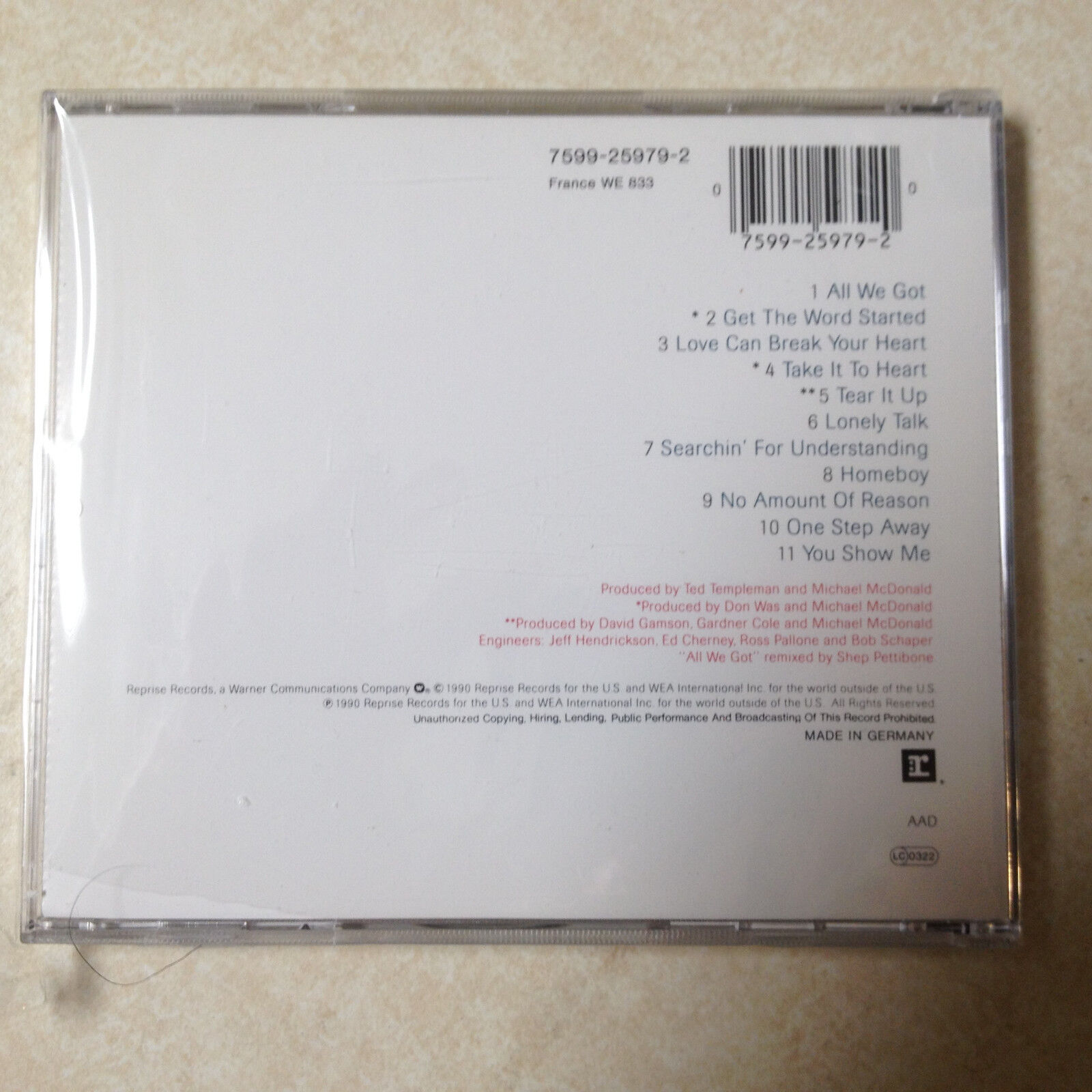 MCDONALD, MICHAEL - TAKE IT TO HEART BRAND NEW CD - Image 3