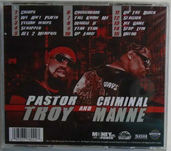 PASTOR TROY AND CRIMINAL MANNE - CD - Atlanta 2 Memphis  - BRAND  NEW - Image 3
