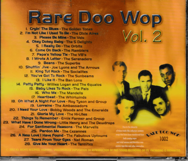 RARE DOO WOP - VOL 2 CD - BRAND NEW - Image 3
