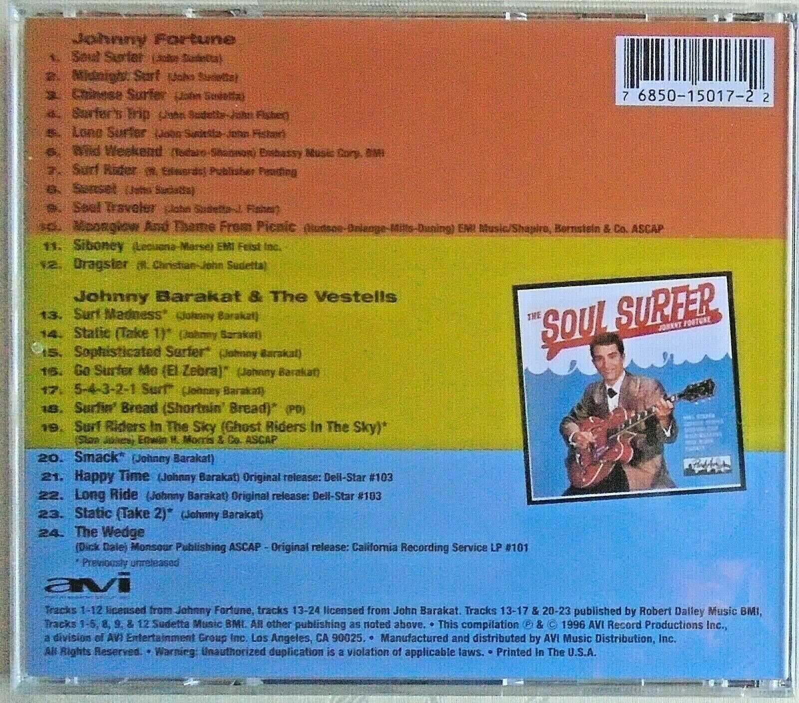 RARE SURF - CD - Johnny Fortune -J Barakat - The Vestells - VOLUME 3 - BRAND NEW - Image 3