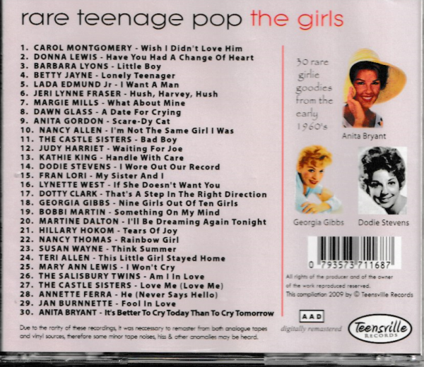 RARE TEENAGE POP THE GIRLS CD - BRAND NEW - Image 3