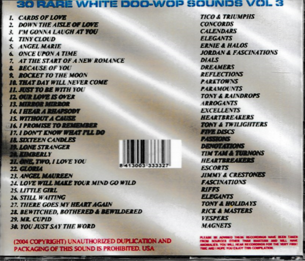 RARE WHITE SOUNDS - VOL 3 CD BRAND NEW - Image 3