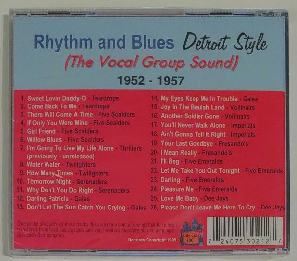 RHYTHM AND BLUES - DETROIT STYLE 1952-1957   CD     BRAND NEW - Image 3