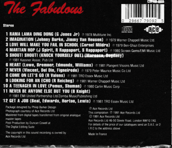 ROCKY SHARPE AND REPLAYS - THE FABULOUS CD - BRAND NEW - Image 3