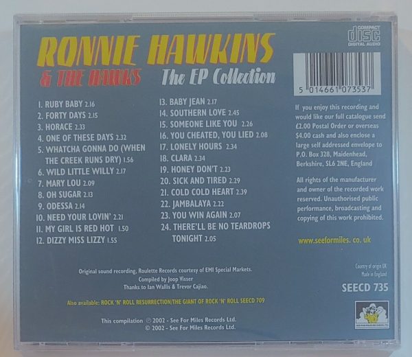RONNIE HAWKINS AND HAWKS - EP COLLECTION   CD BRAND NEW - Image 3