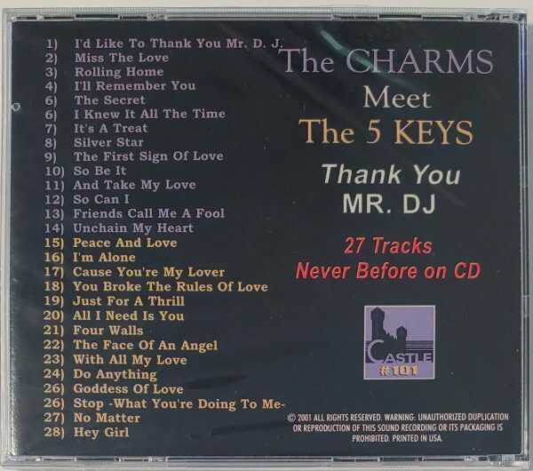 RUDY WEST & THE 5 KEYS MEET OTIS WILLIAMS & THE CHARMS- THANK YOU MR. DJ   CD  B - Image 3