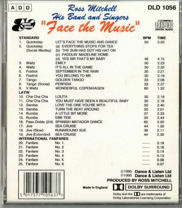Ross Mitchell - Face The Music - CD - Image 3