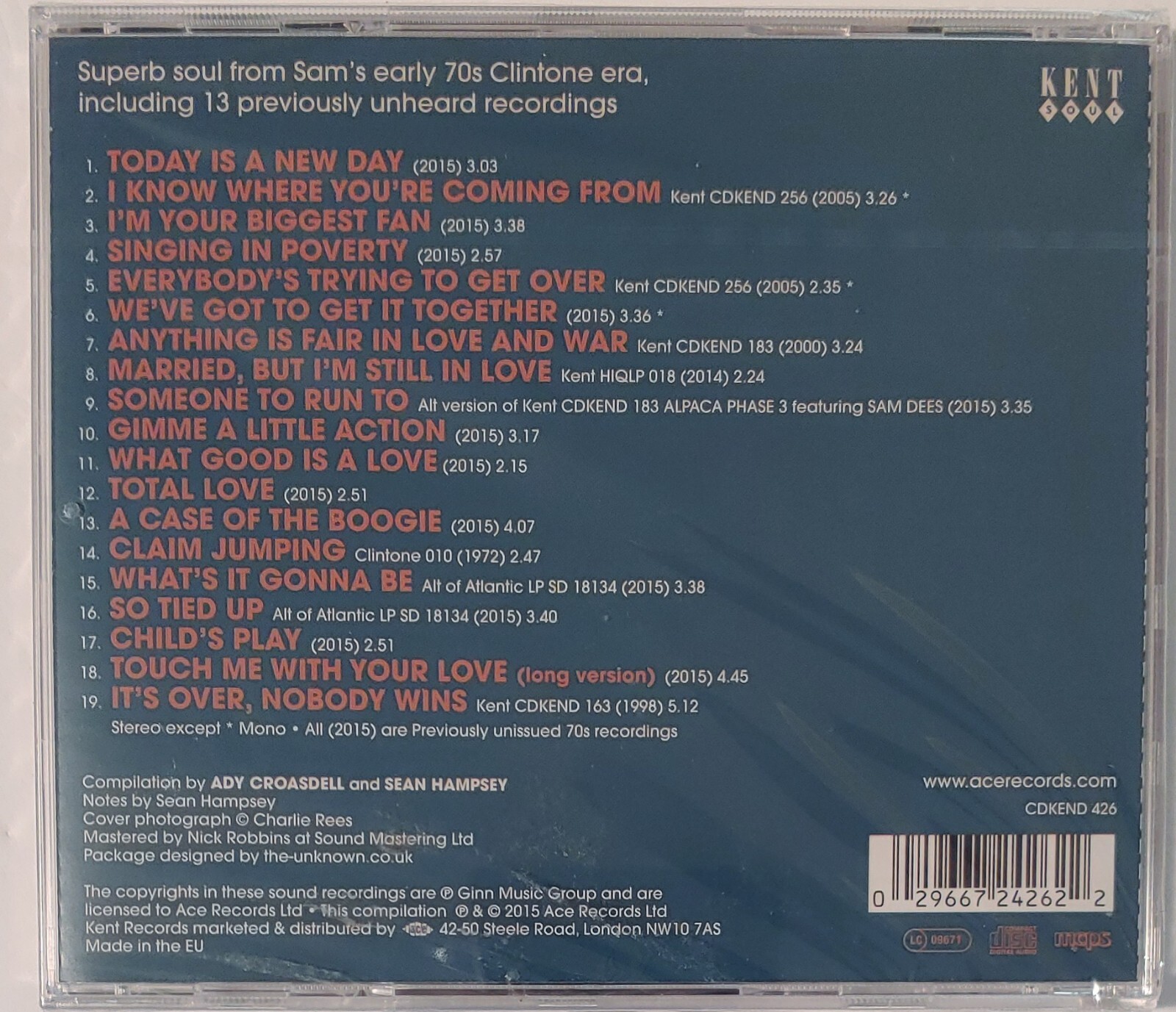 SAM DEES - IT'S OVER: 70'S DEMOS AND MASTERS CD BRAND NEW - Image 3