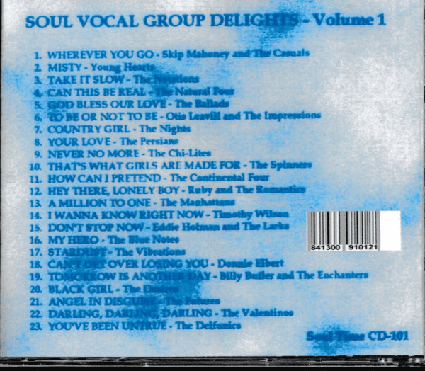 SOUL VOCAL GROUP DELIGHTS VOL 1 CD - BRAND NEW - Image 3