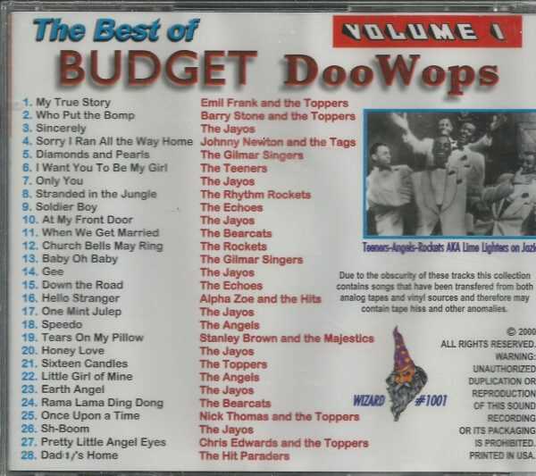 THE BEST OF BUDGET DOO WOPS - Volume 1 - CD - BRAND NEW - Image 3