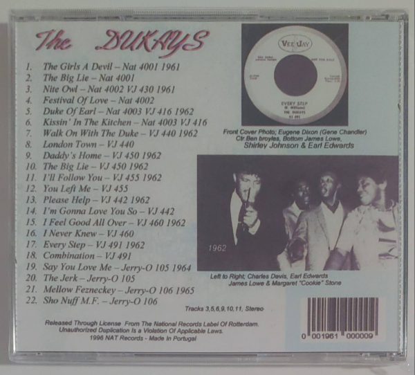 THE DUKAYS -  1961-1965   CD BRAND NEW - Image 3
