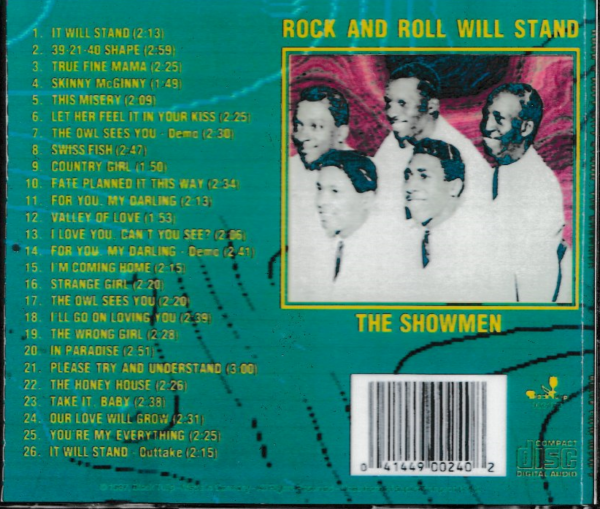 THE SHOWMEN - ROCK AND ROLL WILL STAND CD - BRAND NEW - Image 3